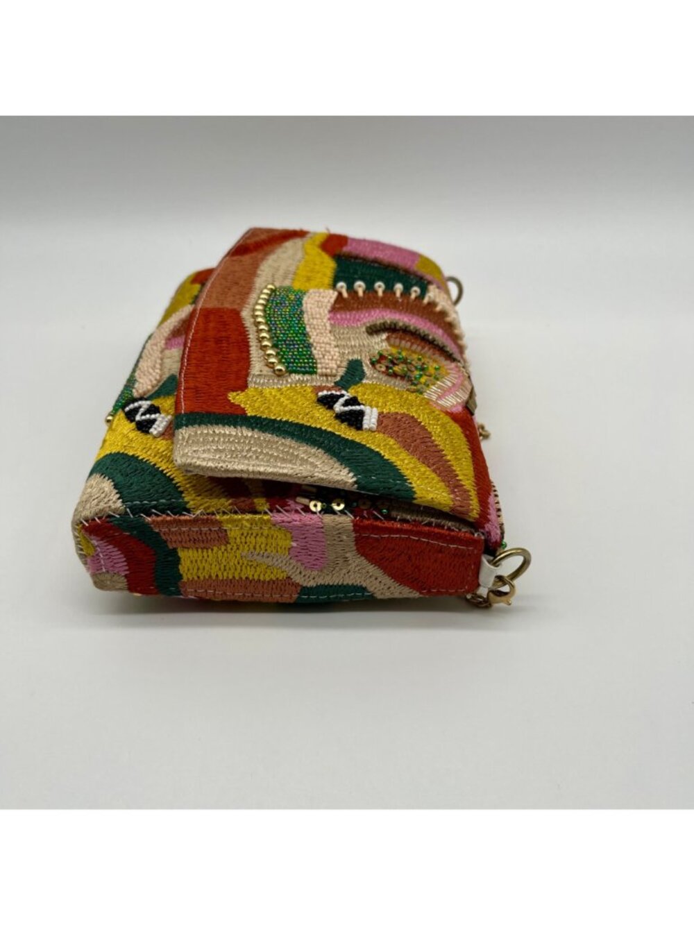 MMs Brands Beaded Flip-Over Clutch Purse - Picture 4 of 10